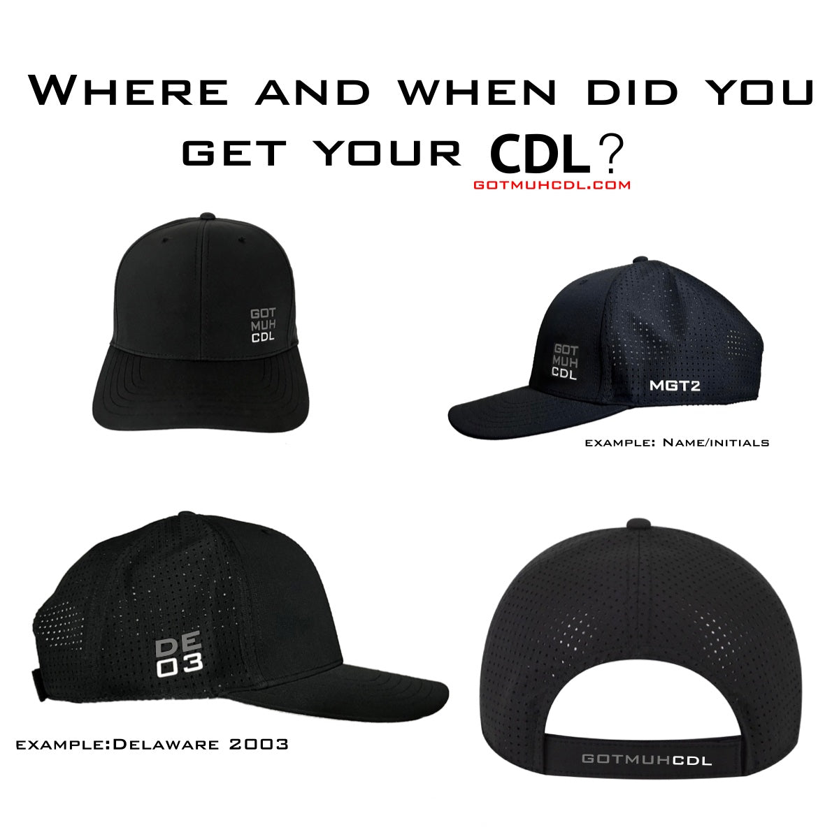STATE YEAR CDL Hat (Mesh back)