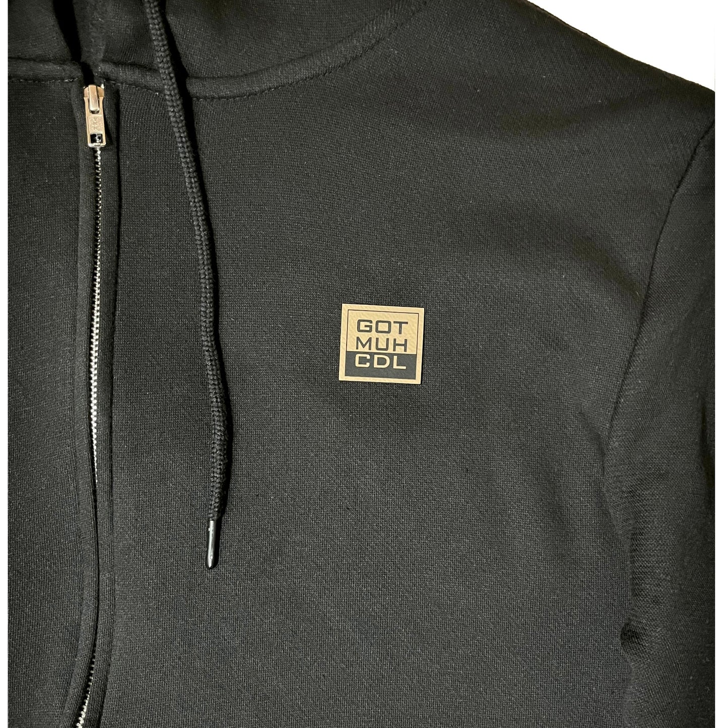 Sandstone and Black Zip Hoodie