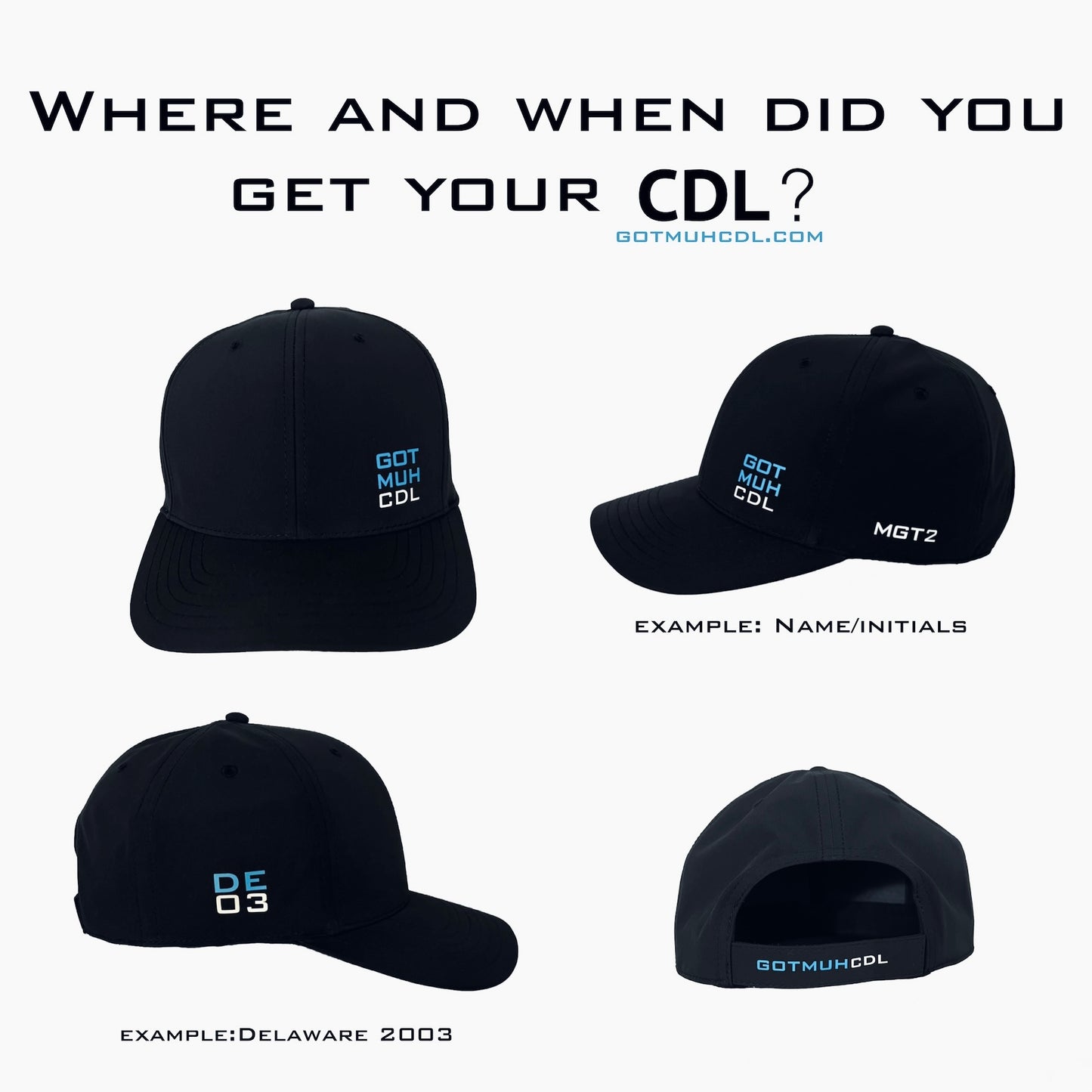 STATE YEAR CDL Hat (personalized)