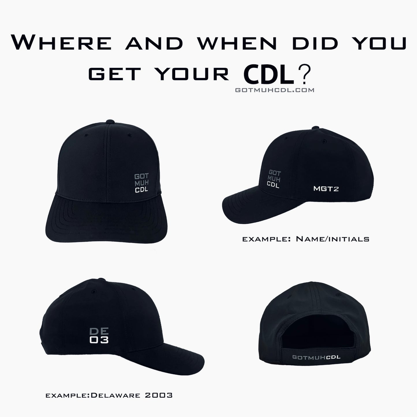 STATE YEAR CDL Hat (personalized)