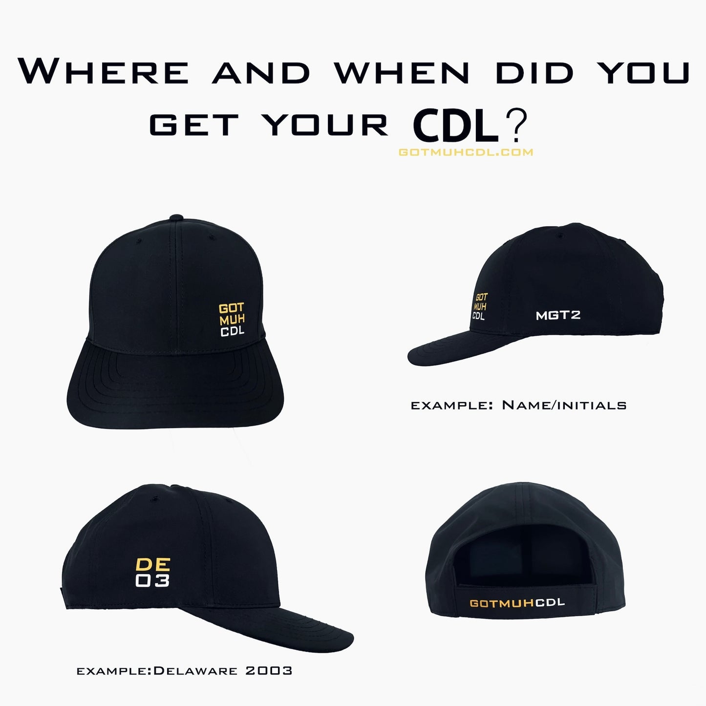 STATE YEAR CDL Hat (personalized)