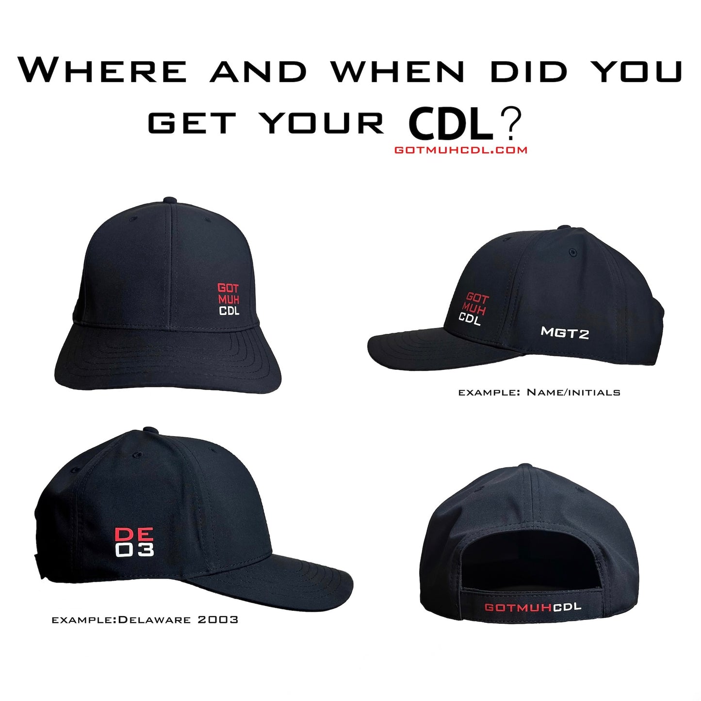 STATE YEAR CDL Hat (personalized)